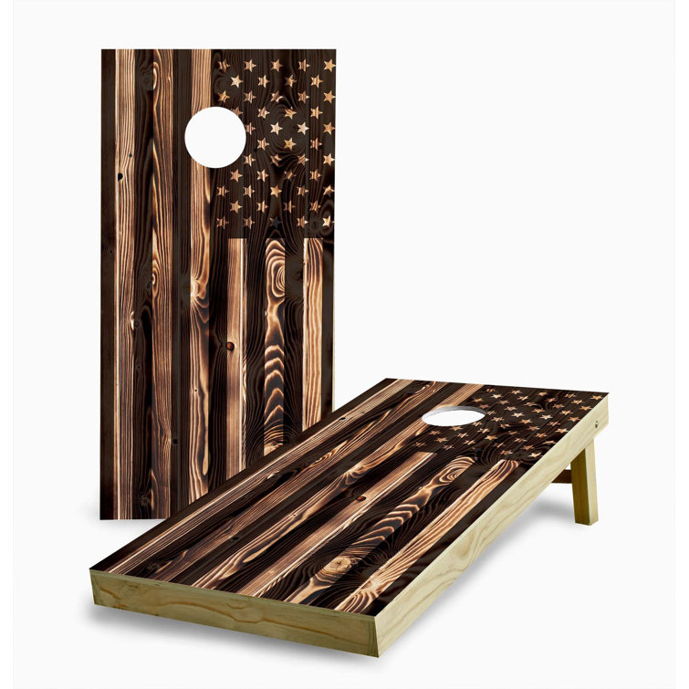 Cornhole Worldwide Solid Wood Foldable with Carrying Case Wayfair Canada